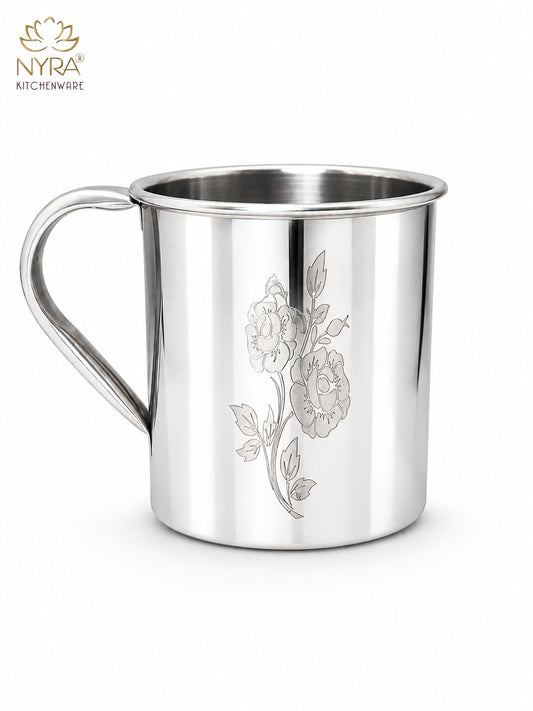 Stainless Steel Laser Printed Mug with Glossy Finish