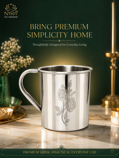 Stainless Steel Laser Printed Mug with Glossy Finish
