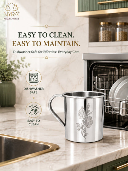 Stainless Steel Laser Printed Mug with Glossy Finish