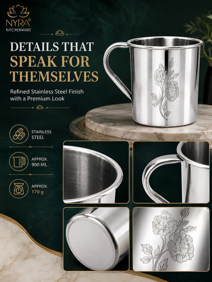 Stainless Steel Laser Printed Mug with Glossy Finish
