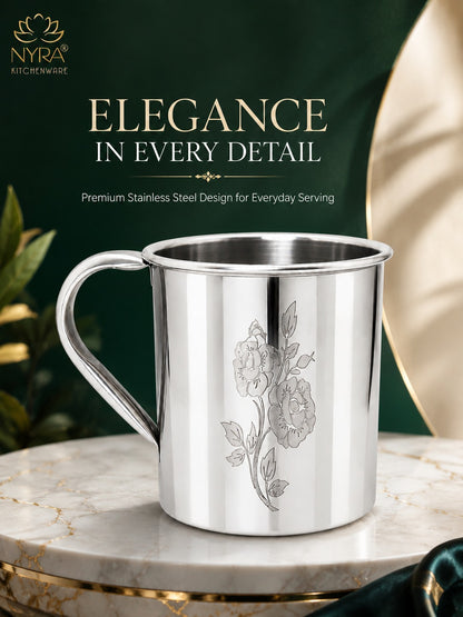 Stainless Steel Laser Printed Mug with Glossy Finish