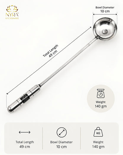 Stainless Steel Long Handle Ladle | Durable Heavy Gauge Handle - Serving Spoon
