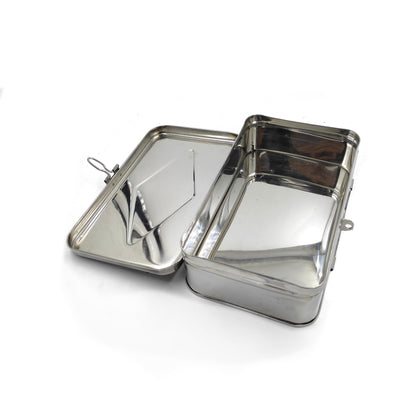 Stainless Steel Multi-Purpose Cash/Storage Box | Secure for Money, Jewelry & Documents