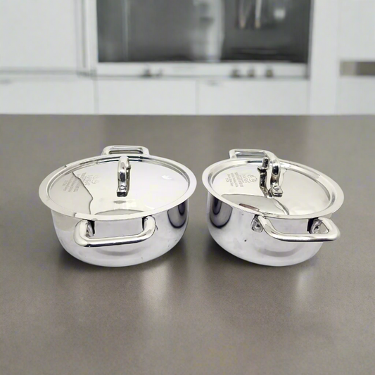Triply Stainless Steel Saucepot Set with Lid - Premium Induction & Gas Base Cookware