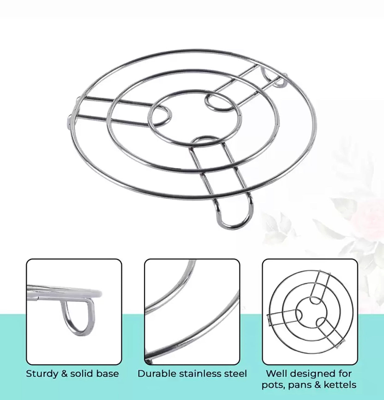 Stainless Steel Table Ring/Trivets - Versatile Vessel Holder & Cooker Steamer Stand