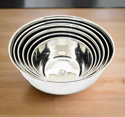 Stainless Steel Round Mixing & Serving Bowl | Heavy-Duty, Rust-Free, Mirror Finish Bowls