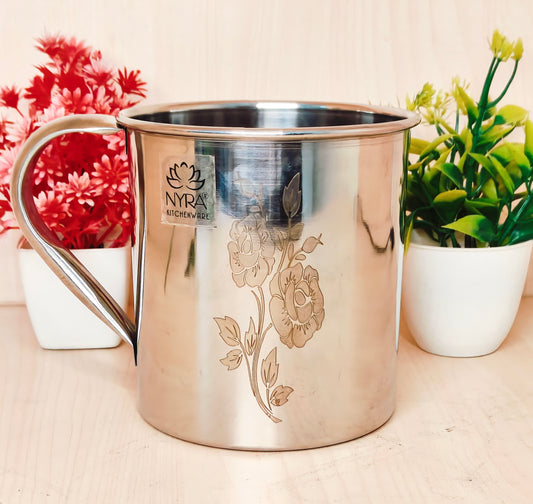 Stainless Steel Laser Printed Mug with Glossy Finish