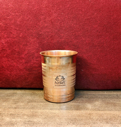 Handmade Copper Glass/Tumbler - Ayurvedic Health Benefits | Traditional Tamba Drinkware for Daily Use