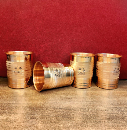 Handmade Copper Glass/Tumbler - Ayurvedic Health Benefits | Traditional Tamba Drinkware for Daily Use