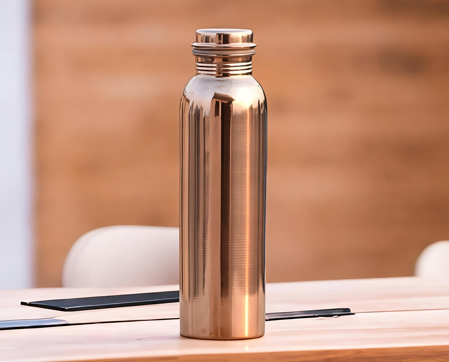 Pure Copper Water Bottle |  Copper Bottle with Shinny finish | Traditional Bottle with sleek & modern design
