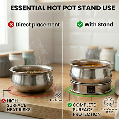 Stainless Steel Matka Ring/Pot stand/Multipurpose Pot Stand - Set of 4
