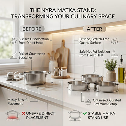 Stainless Steel Matka Ring/Pot stand/Multipurpose Pot Stand - Set of 4