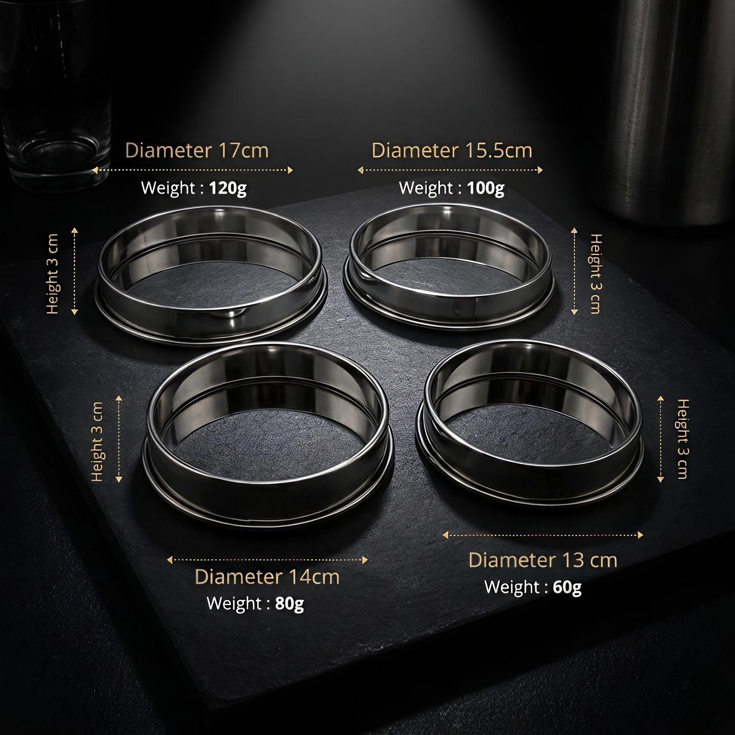 Stainless Steel Matka Ring/Pot stand/Multipurpose Pot Stand - Set of 4