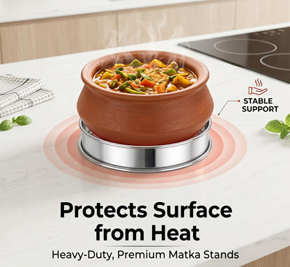 Stainless Steel Matka Ring/Pot stand/Multipurpose Pot Stand - Set of 4