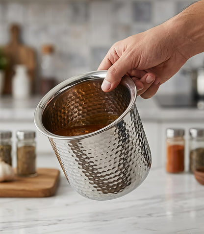 Premium Stainless Steel Hammered Deep Water Gunj - 6 Sizes