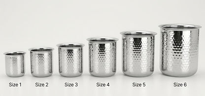 Premium Stainless Steel Hammered Deep Water Gunj - 6 Sizes