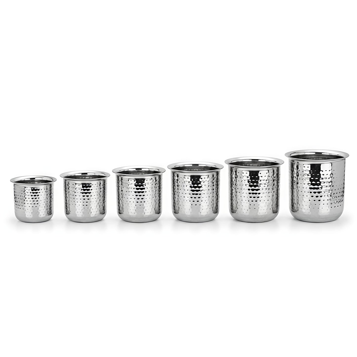 Premium Stainless Steel Hammered Deep Water Gunj - 6 Sizes