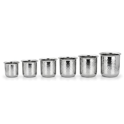 Premium Stainless Steel Hammered Deep Water Gunj - 6 Sizes