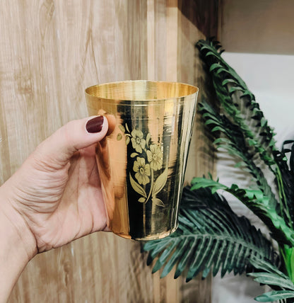 Brass Water Glass (Pital Tumbler) | Handcrafted for Ayurvedic Benefits