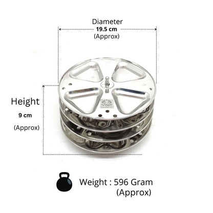 Stainless Steel  3 & 4 Plate Fancy Idly Stand with Unique Designs | Make 12 & 16 Idlies (4 Idli Per Plate )