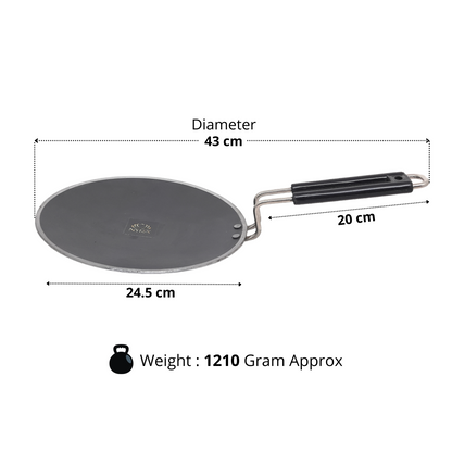 Dimensions of Iron Concave Tawa