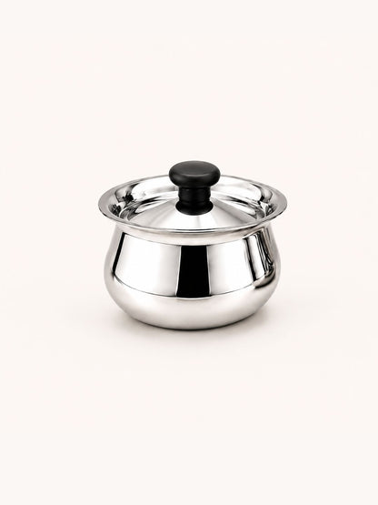 Stainless Steel Pulao Handi with Lid and PVC Knob – Set of 3