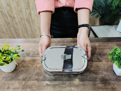 Stainless Steel Rectangle Lunch Box with 1 Small Box