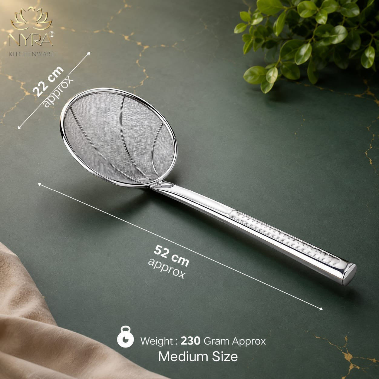 Stainless Steel Wire Strainer: Ideal for Deep Frying Snacks | Heat-Resistant Hand