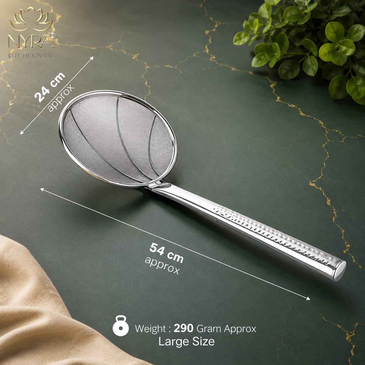 Stainless Steel Wire Strainer: Ideal for Deep Frying Snacks | Heat-Resistant Hand