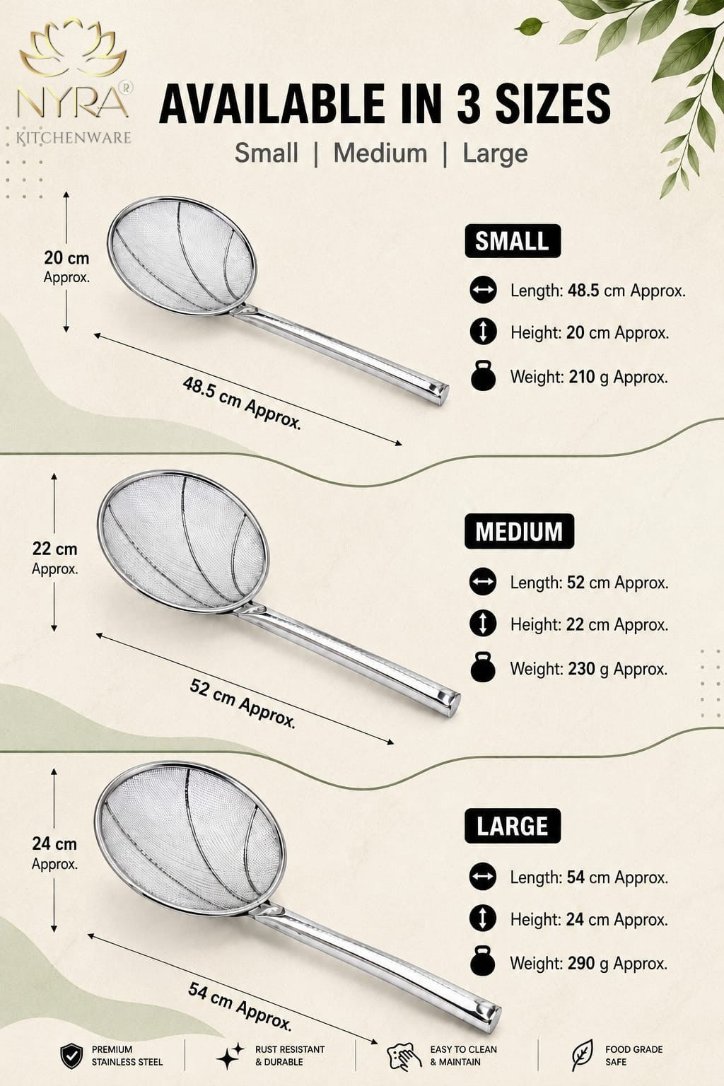 Stainless Steel Wire Strainer: Ideal for Deep Frying Snacks | Heat-Resistant Hand
