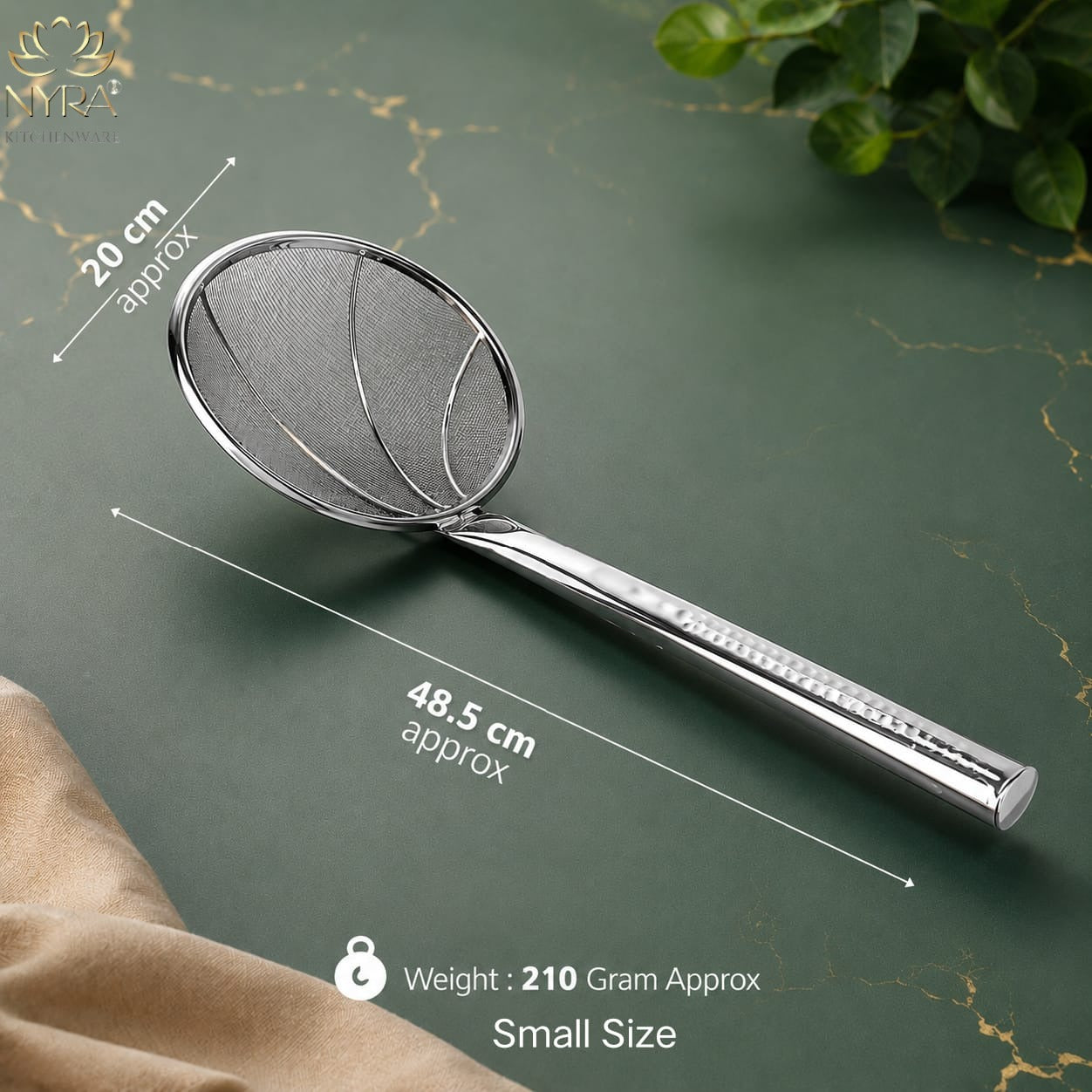 Stainless Steel Wire Strainer: Ideal for Deep Frying Snacks | Heat-Resistant Hand
