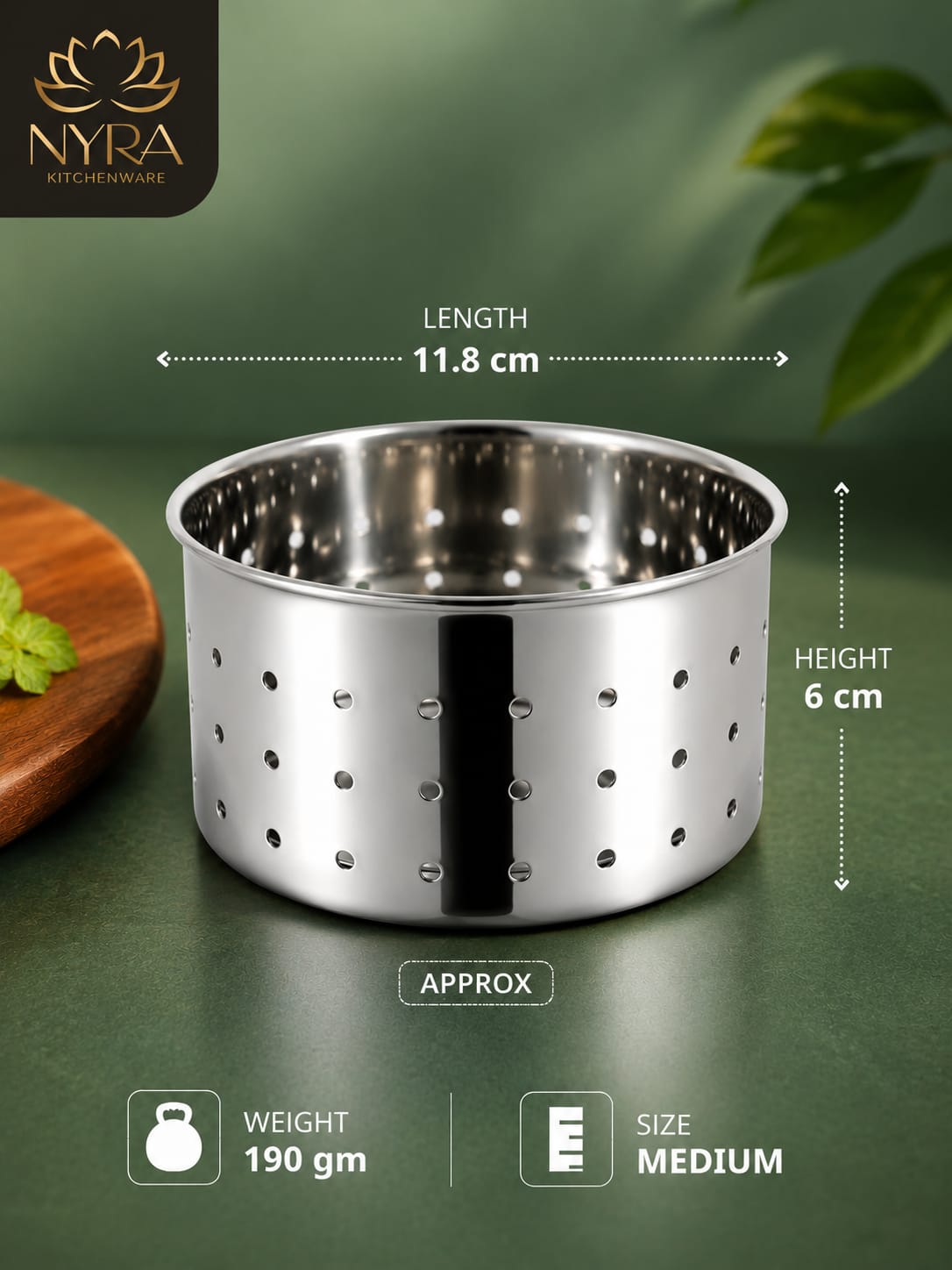 Stainless Steel Glossy-Finish Round Cheese/Paneer Maker - Quick Press Mould - 3 Sizes
