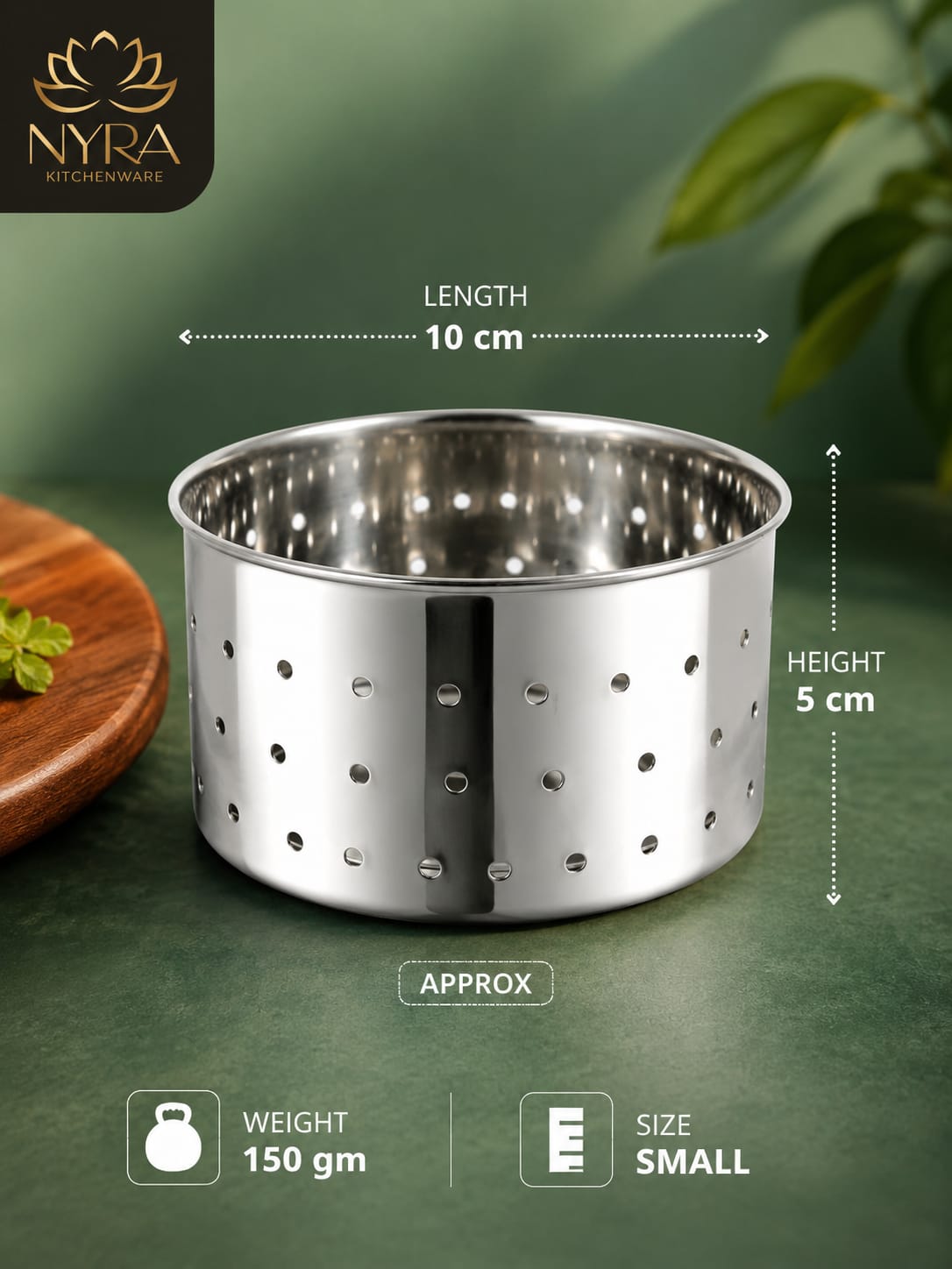 Stainless Steel Glossy-Finish Round Cheese/Paneer Maker - Quick Press Mould - 3 Sizes