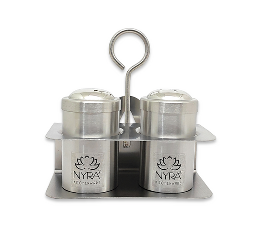 Stainless Steel salt,pepper sprinkler with napkin holder