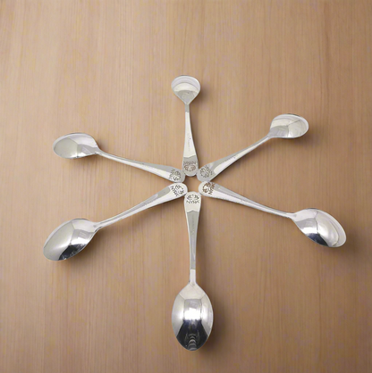 Stainless Steel Spoons Set of 6 | Dinner Spoon | Food Grade Silverware for Home & Kitchen | Mirror Polished
