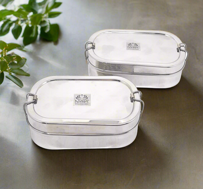 Stainless Steel Rectangle Lunch Box with 1 Small Box