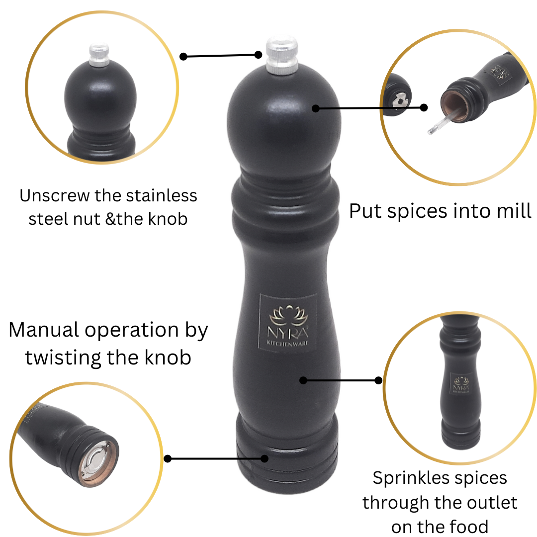 Traditional Wooden Salt & Pepper Sprinkler