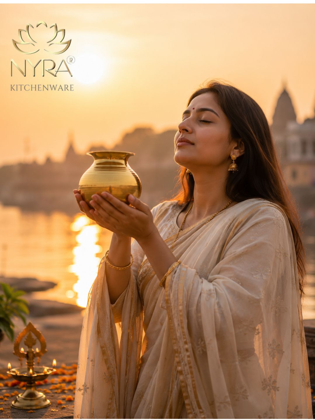 Pure Brass Kalash | Peetal Lota - Avaiable in 3 sizes