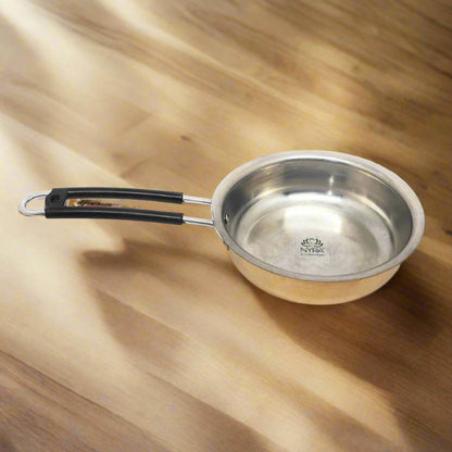 Brass Kalai Frypan with Sturdy double-handle Design | Peetal Cookware with Tin Coating Inside |