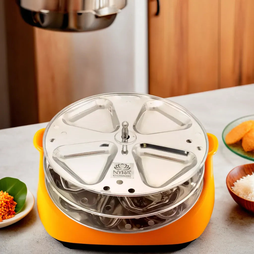 Stainless Steel 3-Plate Fancy Idly Stand