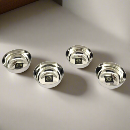 Four Stainless Steel Mini Katori/Bowl 