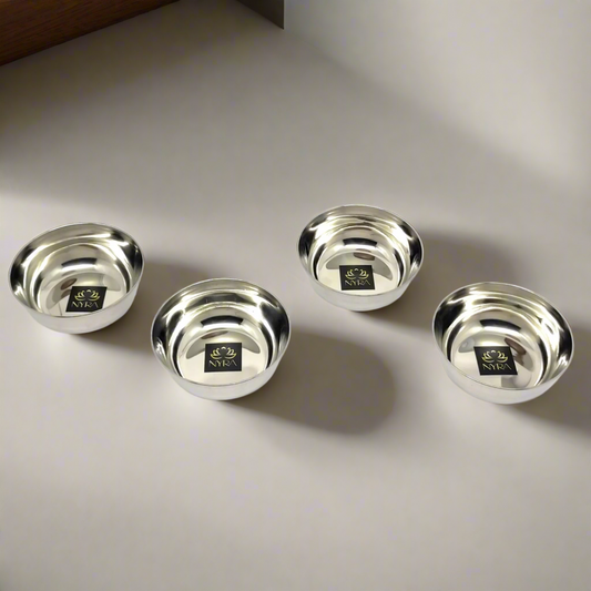  Four Stainless Steel Mini Katori/Bowl 