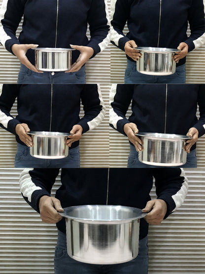 Premium Aluminium Induction Base Tope/Bhagona - 5 Sizes