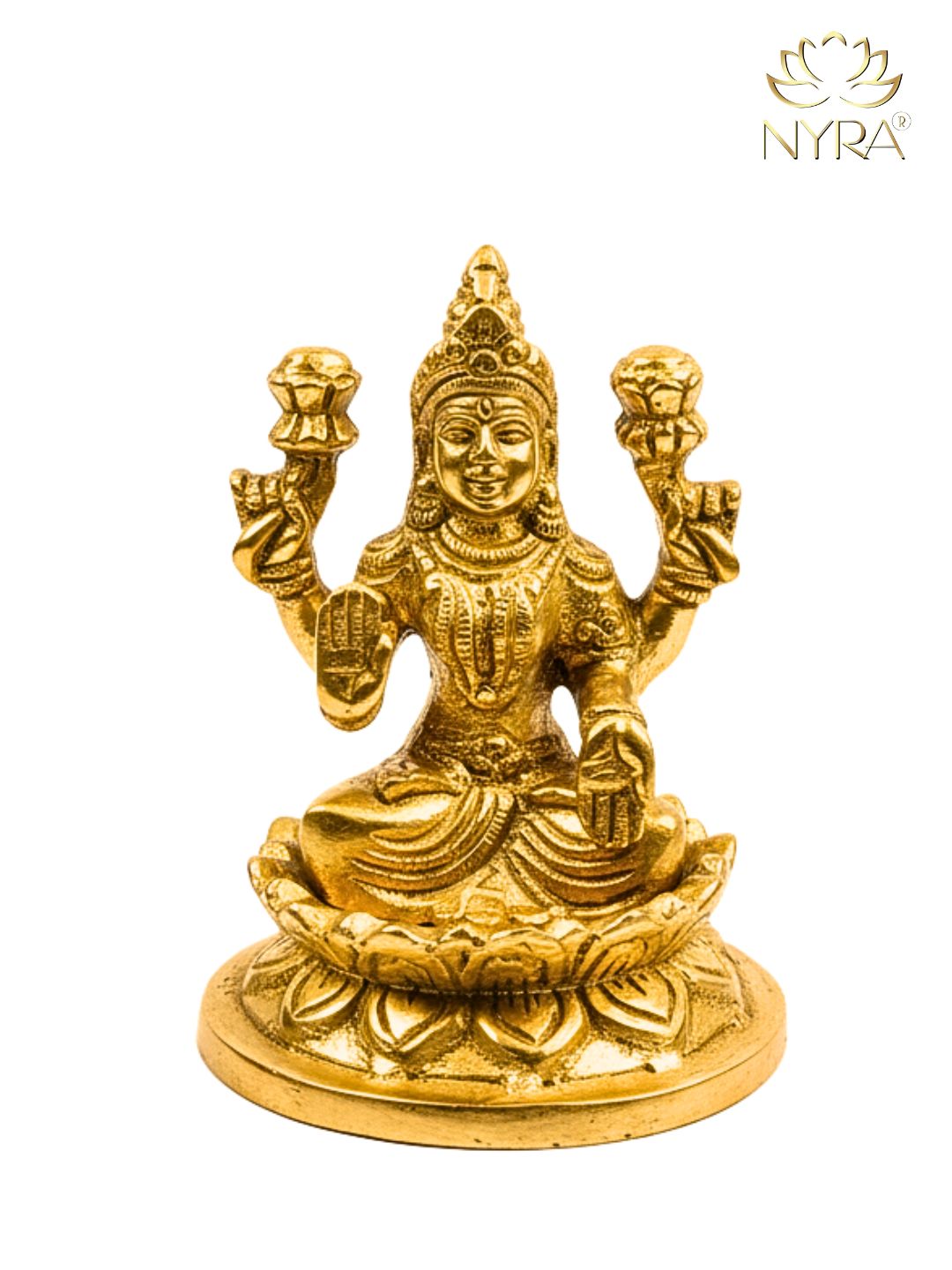 Brass Lakshmi Devi Idol for Puja | Handcrafted Goddess Laxmi Statue