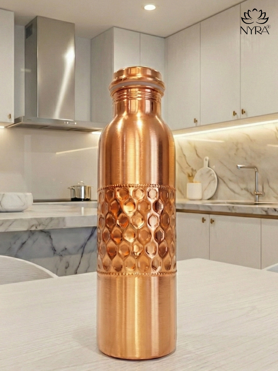 Pure Hammered Copper Water Bottle | Leak Proof, Eco-Friendly & Matte finish Tamba Drinkware