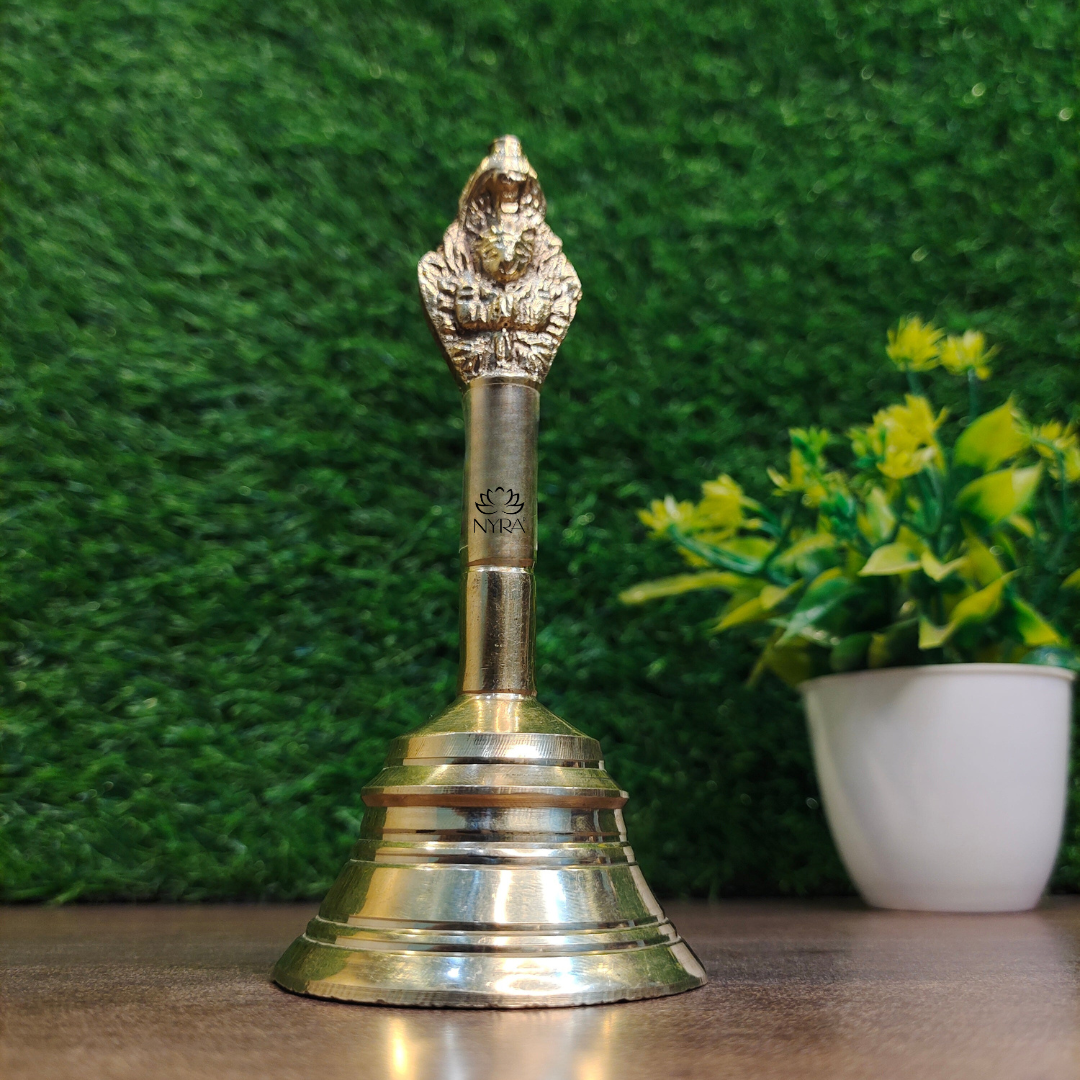 Pure Brass Peetal Ghanti - Garuda Pooja Prayer Bell