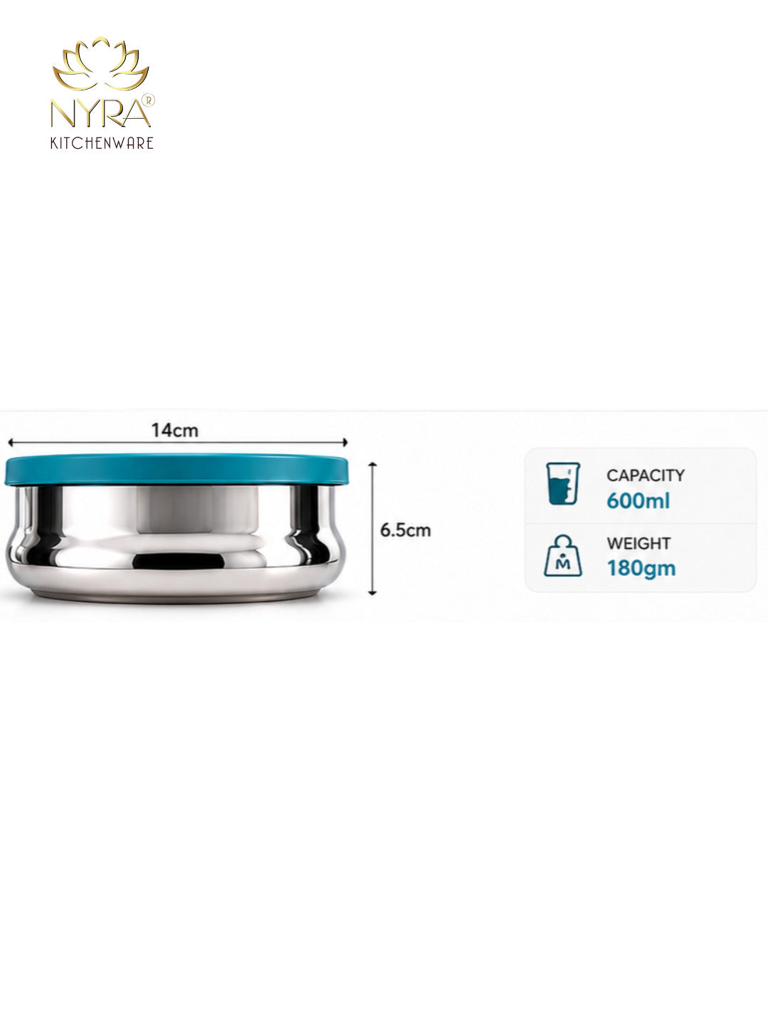 Stainless Steel Food Storage Containers with Airtight Plastic Lids | Leak-Proof, Food Grade & Rust-Proof