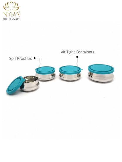 Premium Stainless Steel Food Storage Container - set of 4