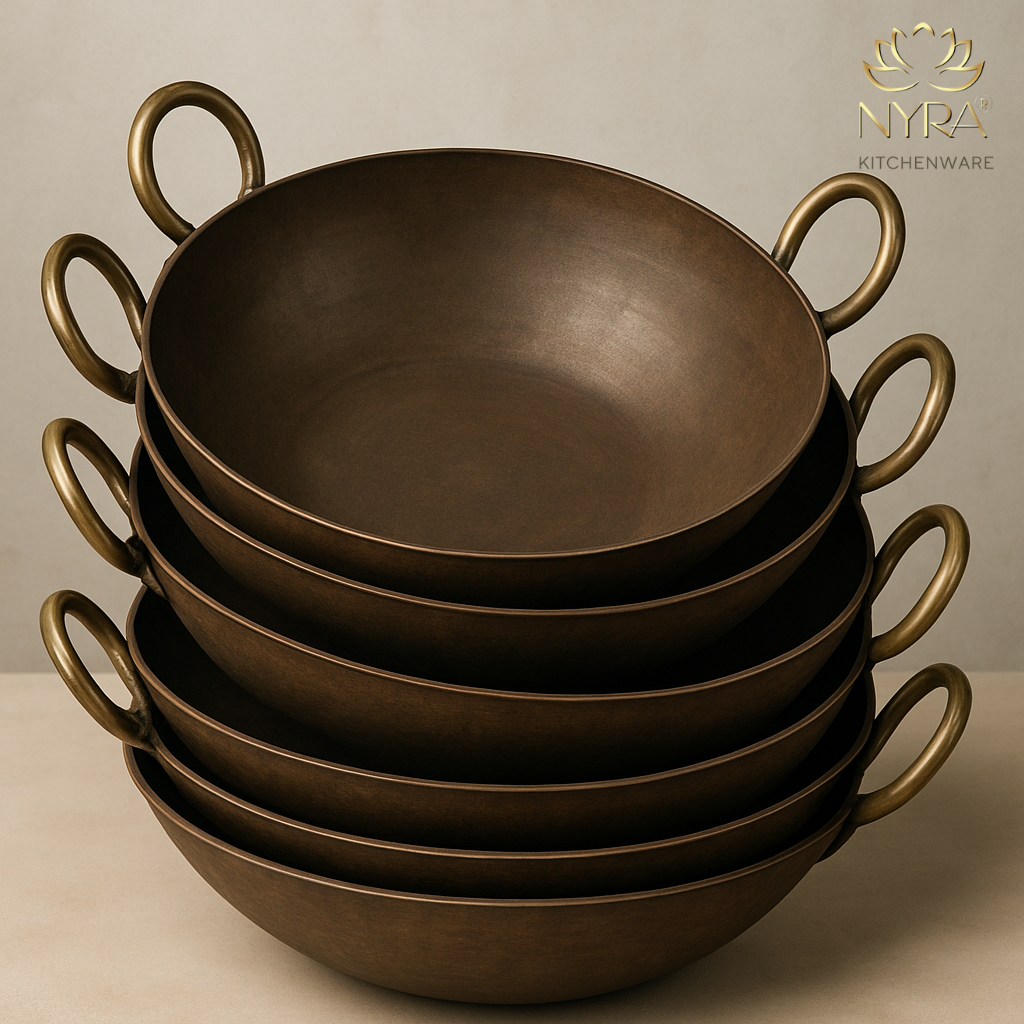 NYRA Commercial Heavy-Duty Iron Kadhai - Professional Grade Wok for Hotels & Catering | Contact for Prices