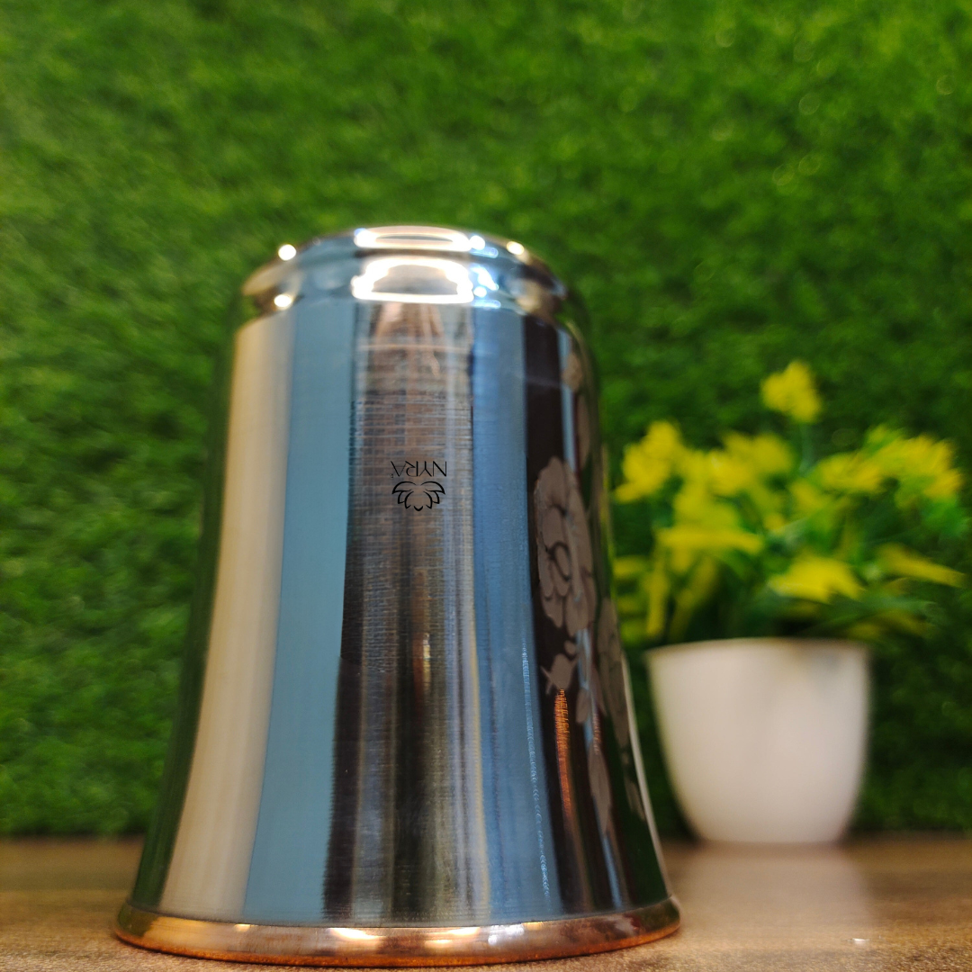 Premium Stainless Steel Tumbler - Inner Copper Coating | Laser Designed Exterior | BPA Free